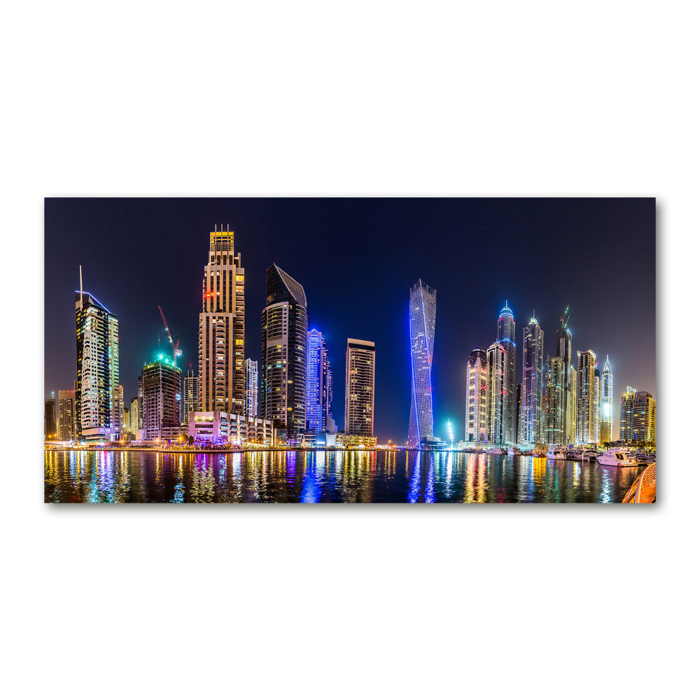 Foto obraz na ścianę akryl Dubaj nocą