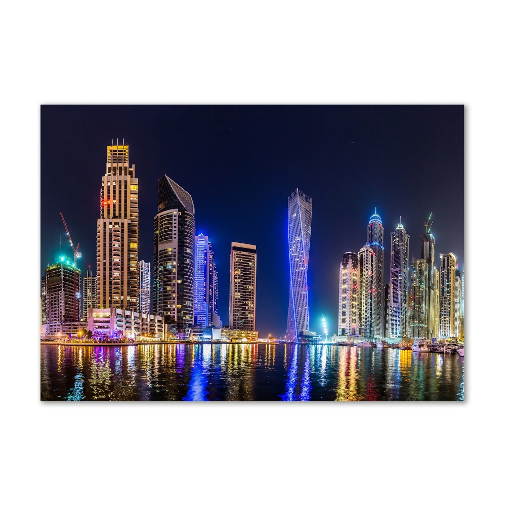 Foto obraz na ścianę akryl Dubaj nocą