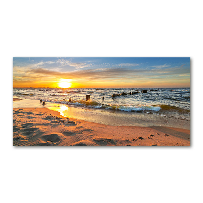 Foto obraz akryl Zachód słońca plaża