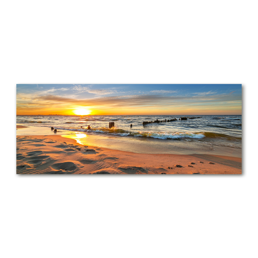 Foto obraz akryl Zachód słońca plaża