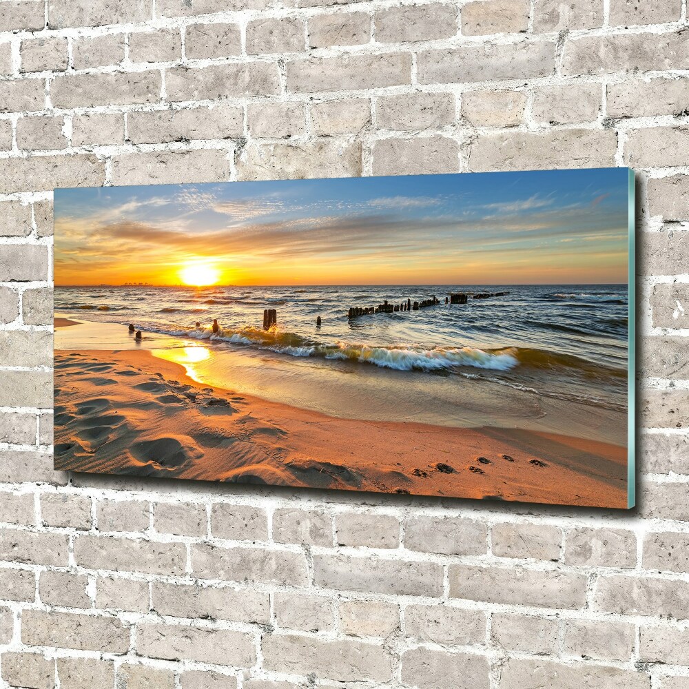 Foto obraz akryl Zachód słońca plaża