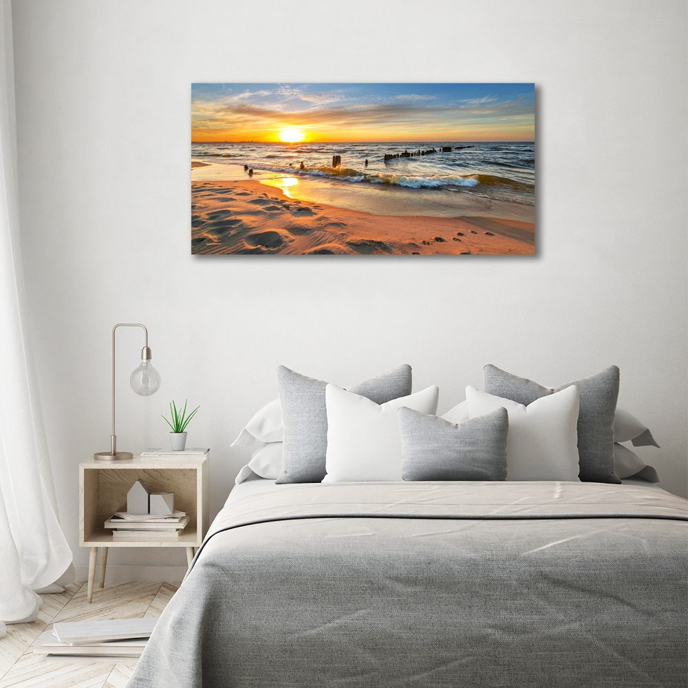 Foto obraz akryl Zachód słońca plaża
