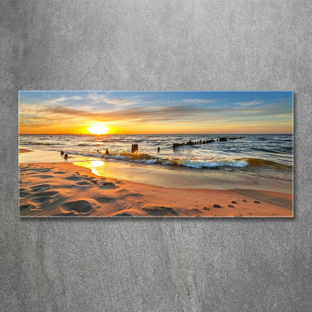 Foto obraz akryl Zachód słońca plaża