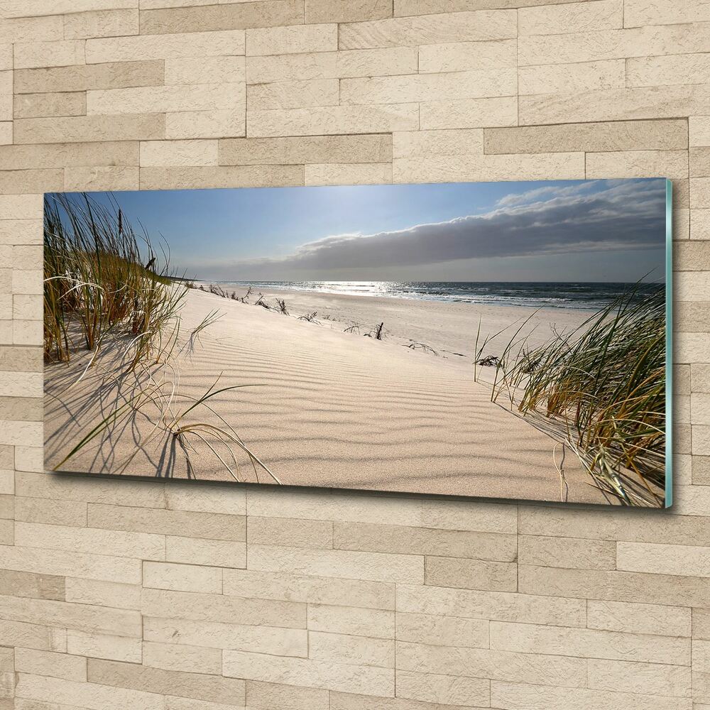Foto obraz szkło akryl Mrzeżyno plaża