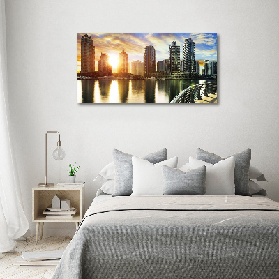 Foto obraz akryl Dubaj zachód słońca