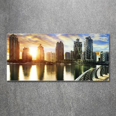 Foto obraz akryl Dubaj zachód słońca