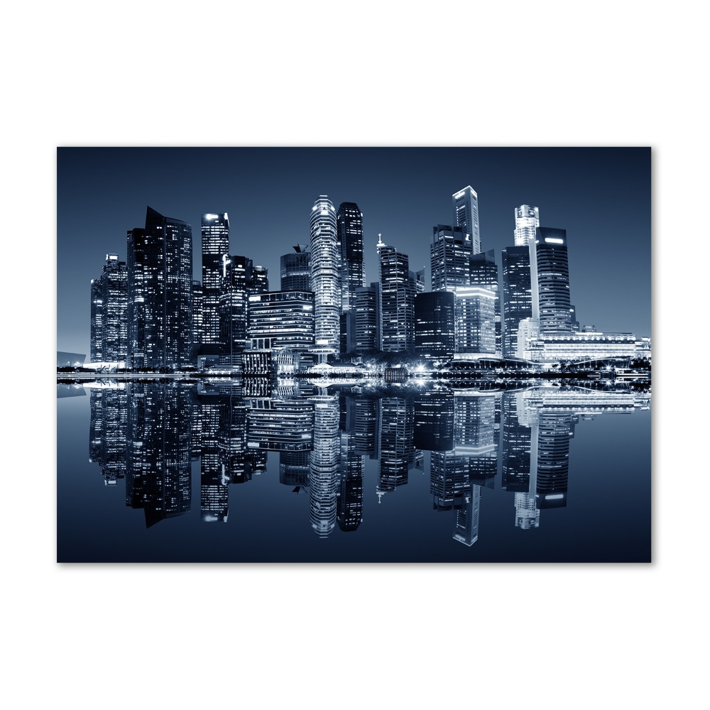 Foto obraz szkło akryl Singapur nocą