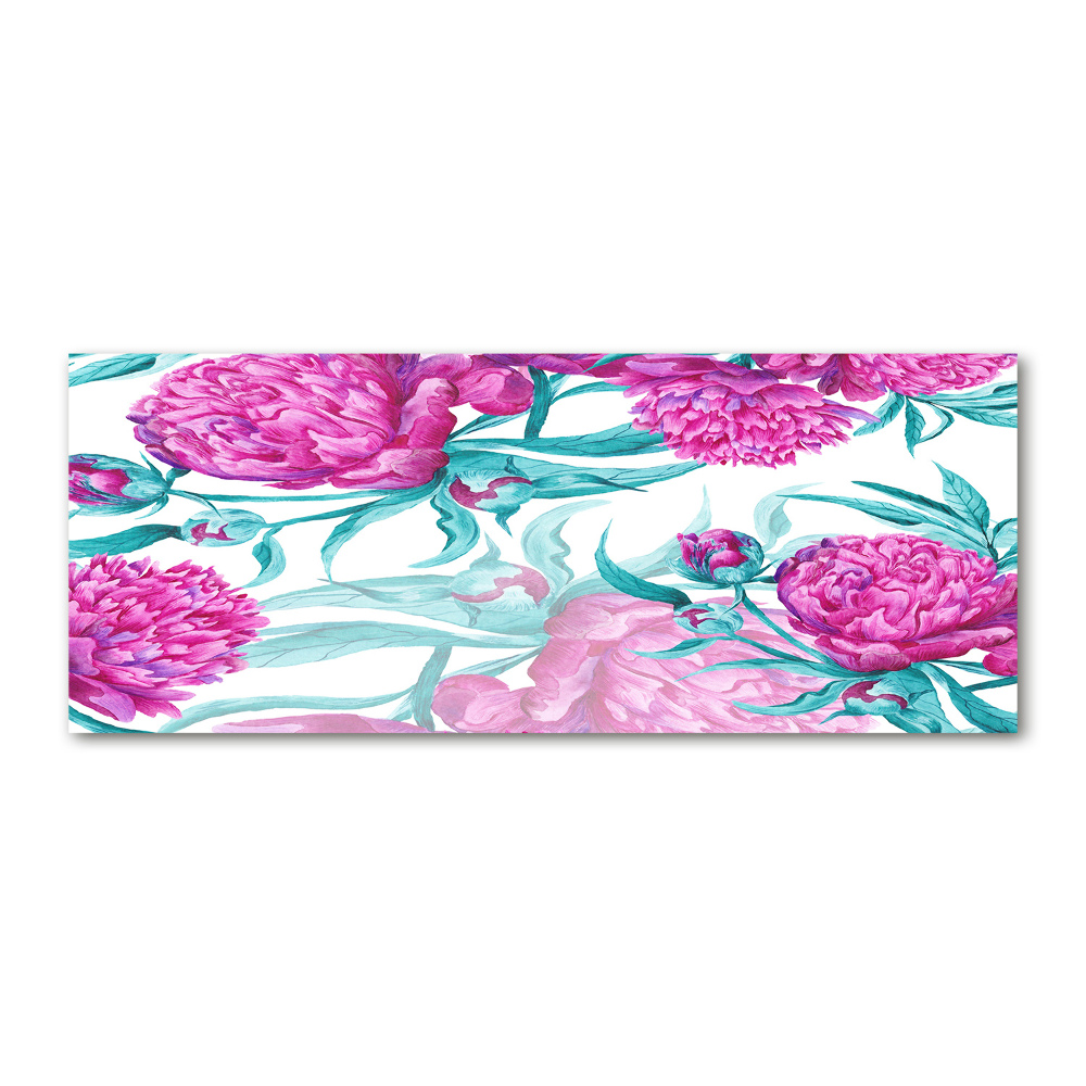 Obraz zdjęcie szkło akryl Różowe piwonie