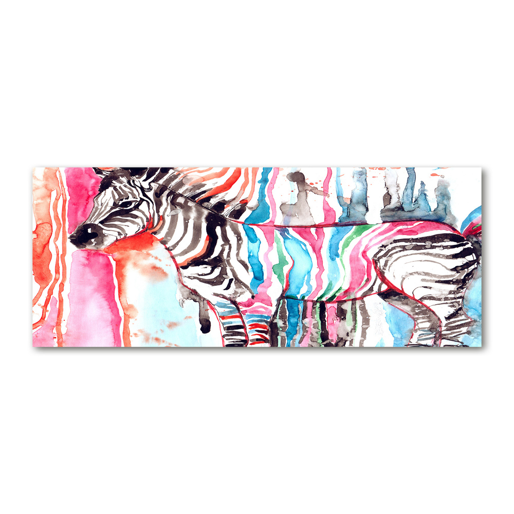 Obraz zdjęcie szkło akryl Kolorowa zebra