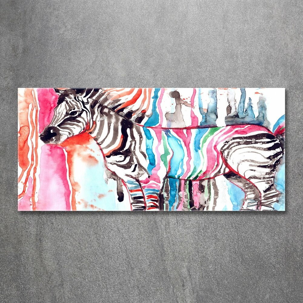 Obraz zdjęcie szkło akryl Kolorowa zebra