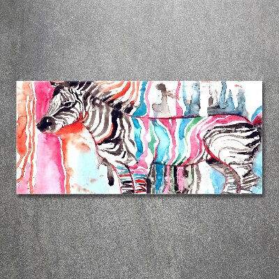 Obraz zdjęcie szkło akryl Kolorowa zebra