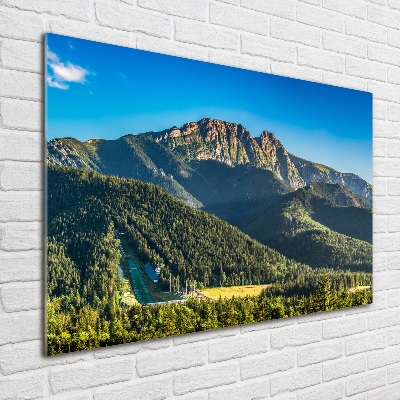 Foto obraz szkło akryl Panorama Tatr