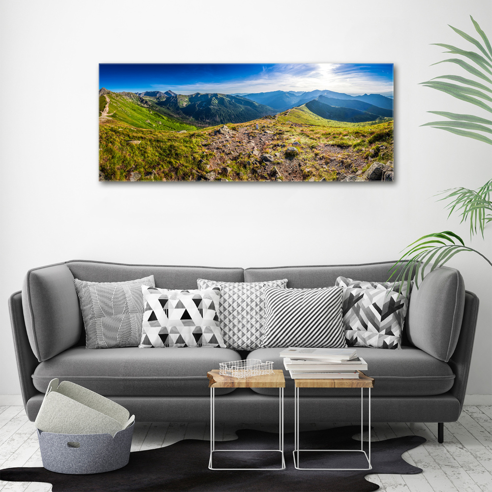 Foto obraz szkło akryl Panorama górska