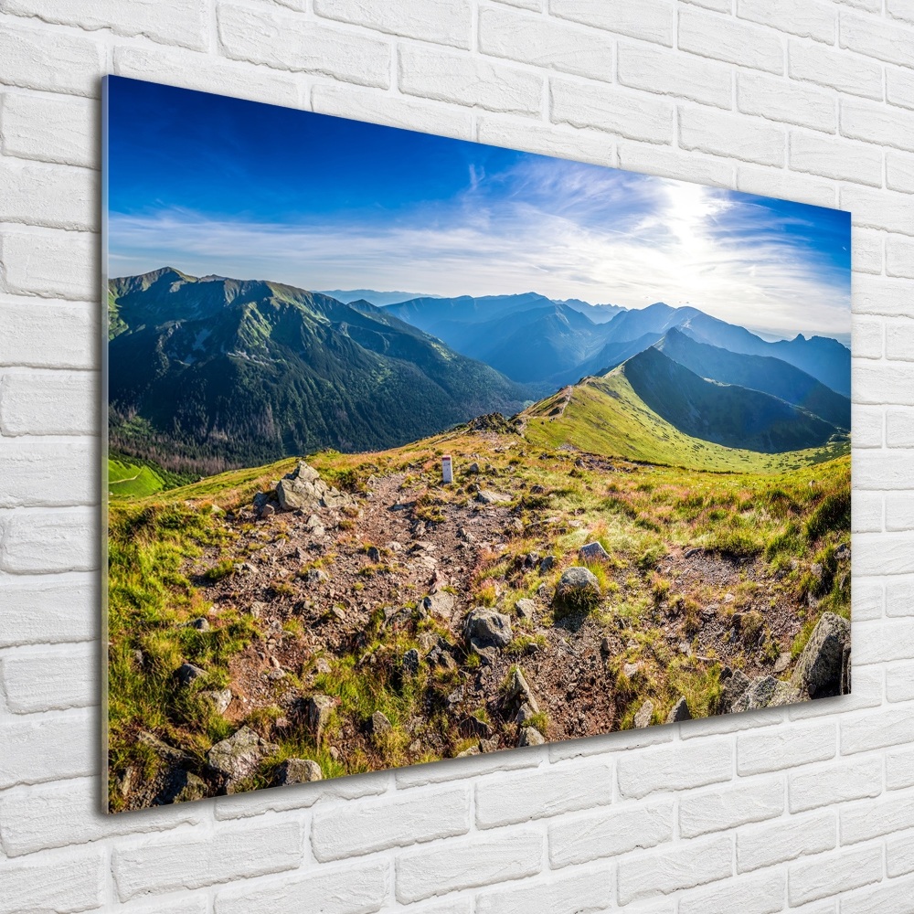 Foto obraz szkło akryl Panorama górska