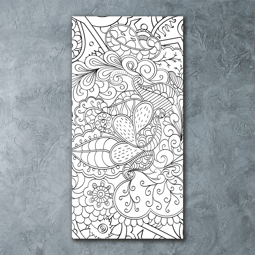 Obraz zdjęcie szkło akryl pionowy Tło Zentangle