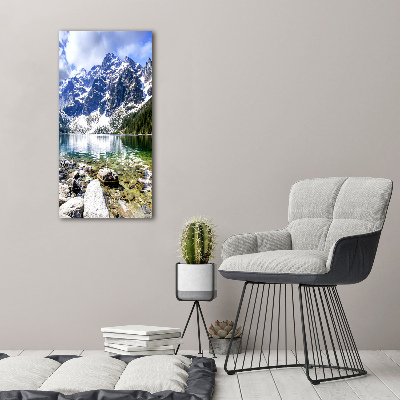 Foto obraz szkło akryl pionowy Morskie oko Tatry
