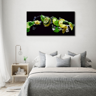 Foto obraz na płótnie Limonka i cytryna