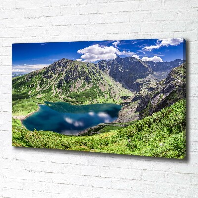 Foto obraz na płótnie Czarny staw Tatry