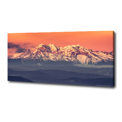 Foto obraz na płótnie Wschód słońca Tatry