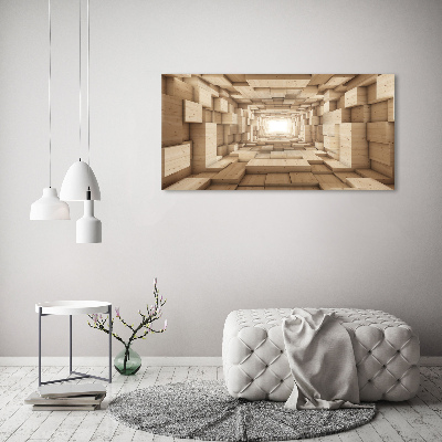 Foto obraz na płótnie Drewniany tunel
