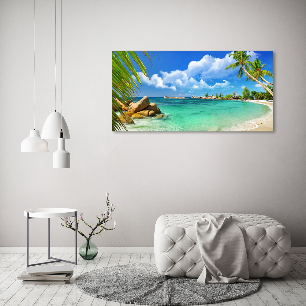 Foto obraz na płótnie Seszele plaża