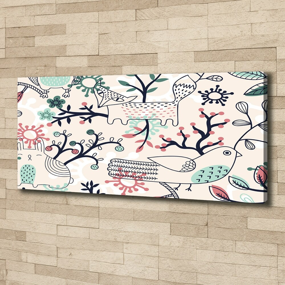 Foto obraz na płótnie Zwierzęta i kwiaty