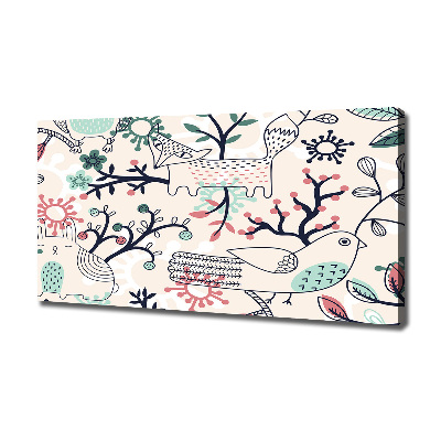 Foto obraz na płótnie Zwierzęta i kwiaty