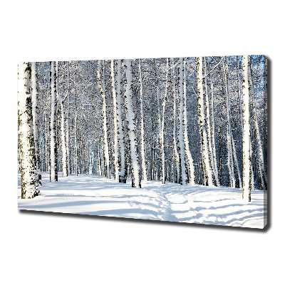 Foto obraz canvas Las zimą
