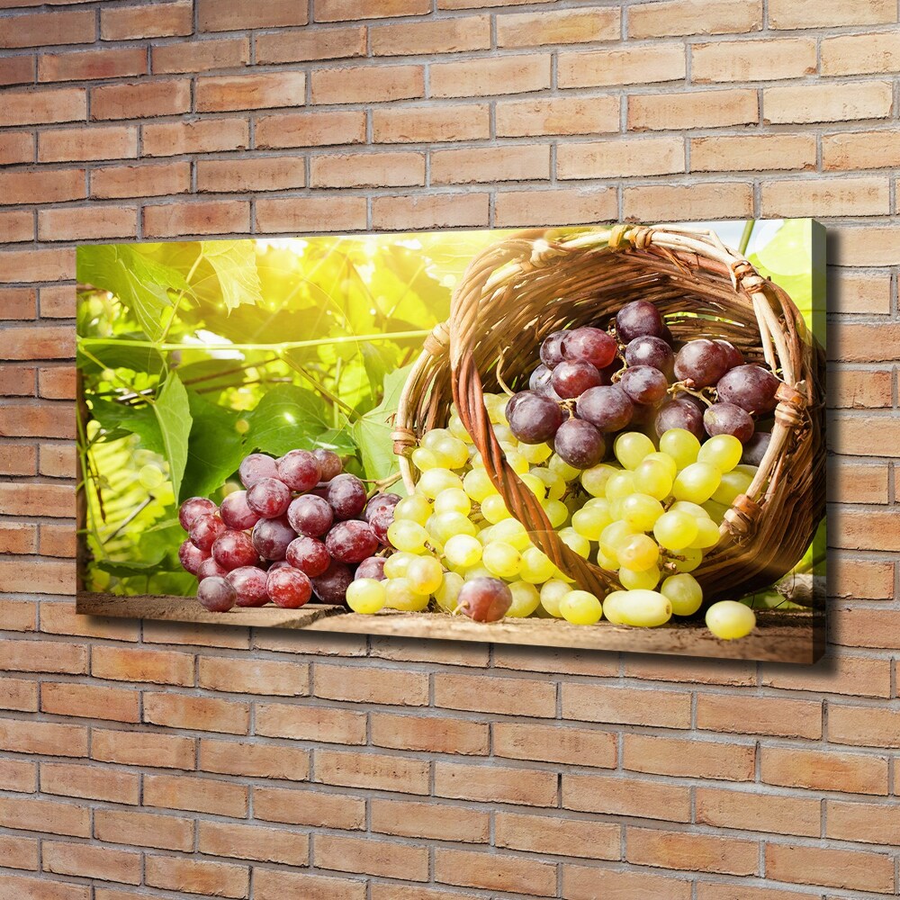 Foto obraz na płótnie Winogrona w koszyku