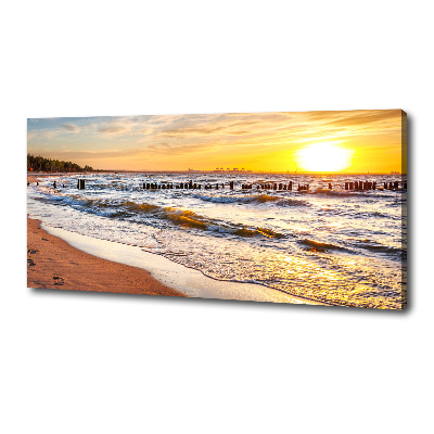 Foto obraz na płótnie Zachód słońca plaża