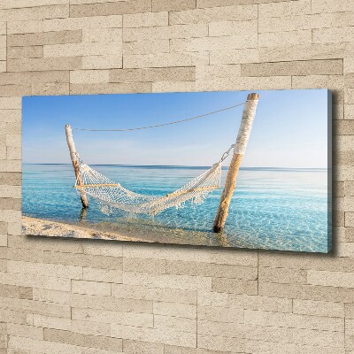 Foto obraz na płótnie Hamak nad morzem