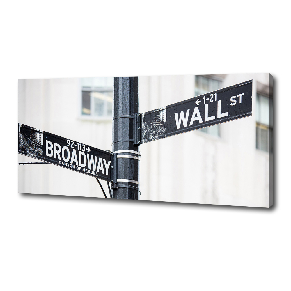 Foto obraz na płótnie Wall street znak