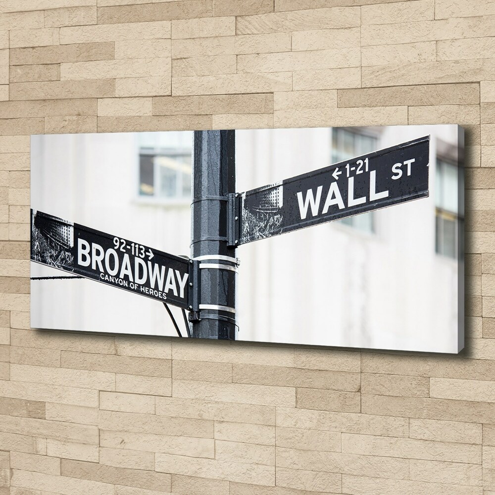 Foto obraz na płótnie Wall street znak