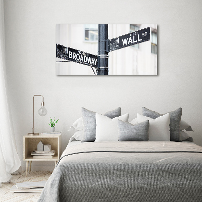 Foto obraz na płótnie Wall street znak