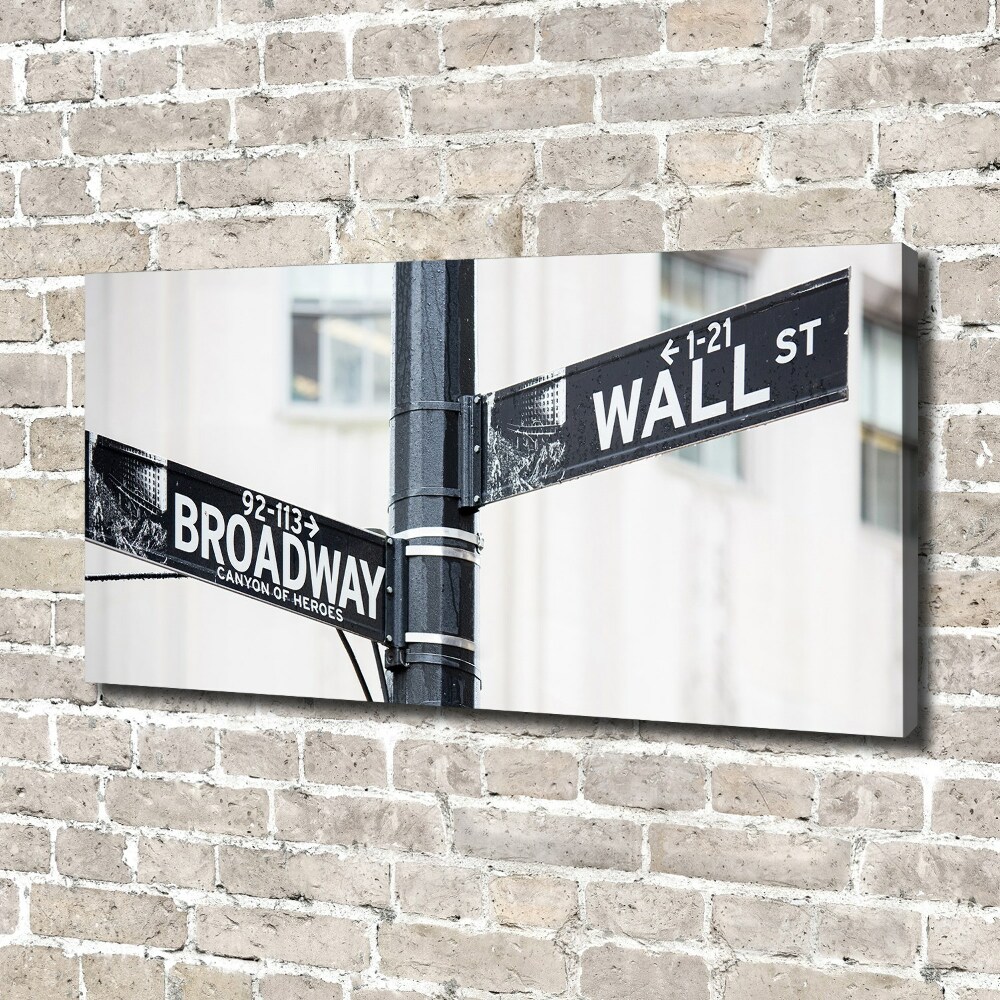 Foto obraz na płótnie Wall street znak