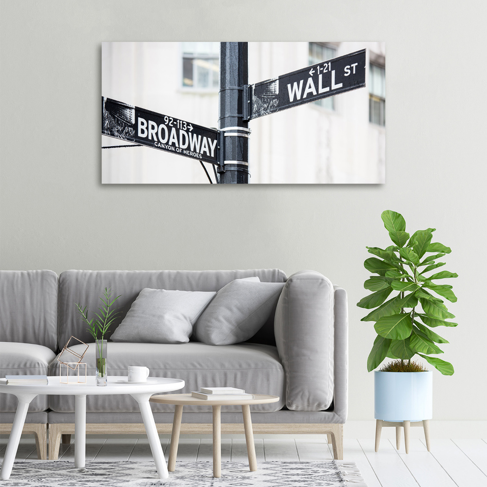 Foto obraz na płótnie Wall street znak
