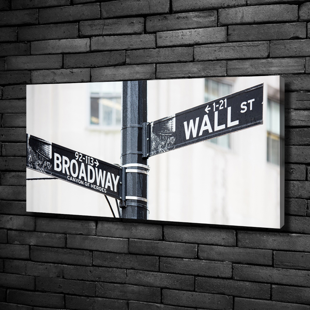Foto obraz na płótnie Wall street znak