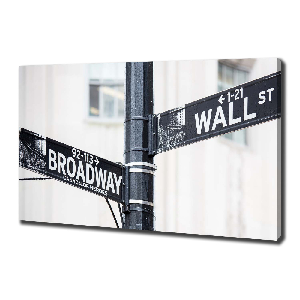 Foto obraz na płótnie Wall street znak