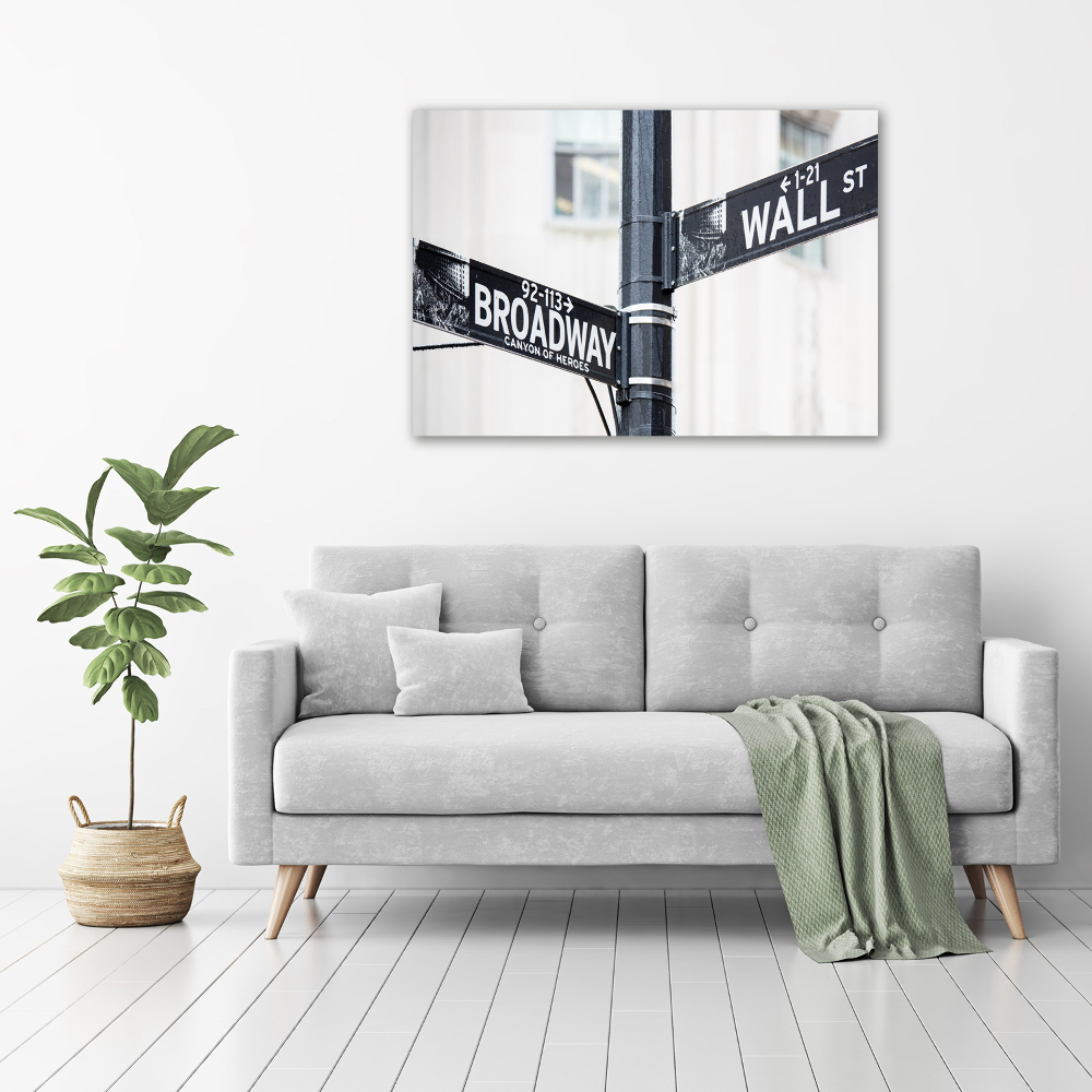 Foto obraz na płótnie Wall street znak