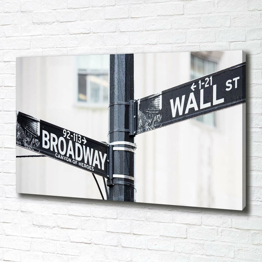 Foto obraz na płótnie Wall street znak