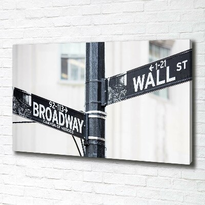 Foto obraz na płótnie Wall street znak