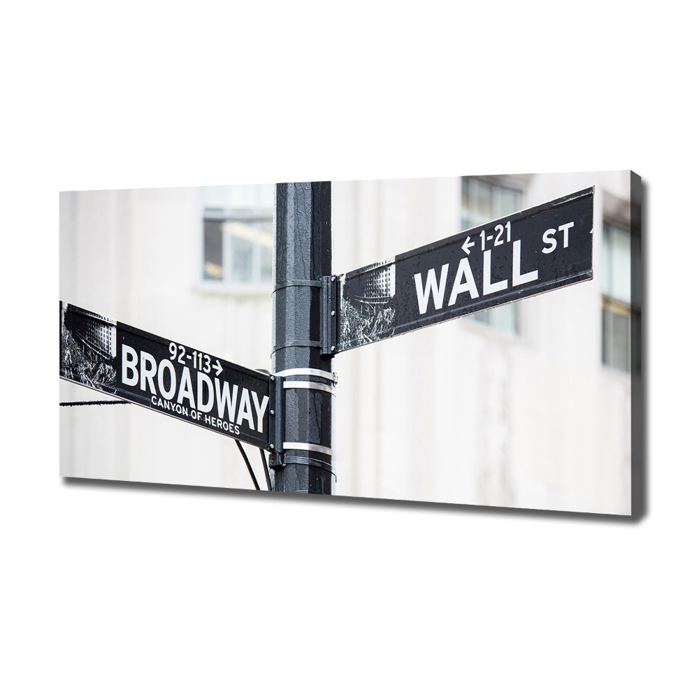 Foto obraz na płótnie Wall street znak