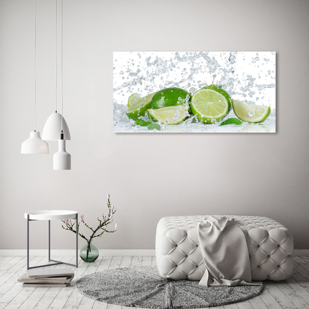 Foto obraz na płótnie Limonki i woda