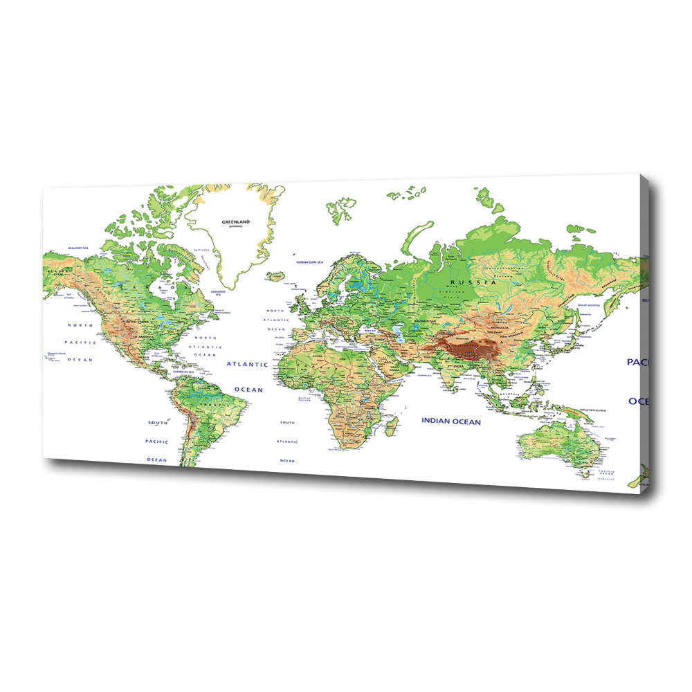 Foto obraz canvas Mapa świata