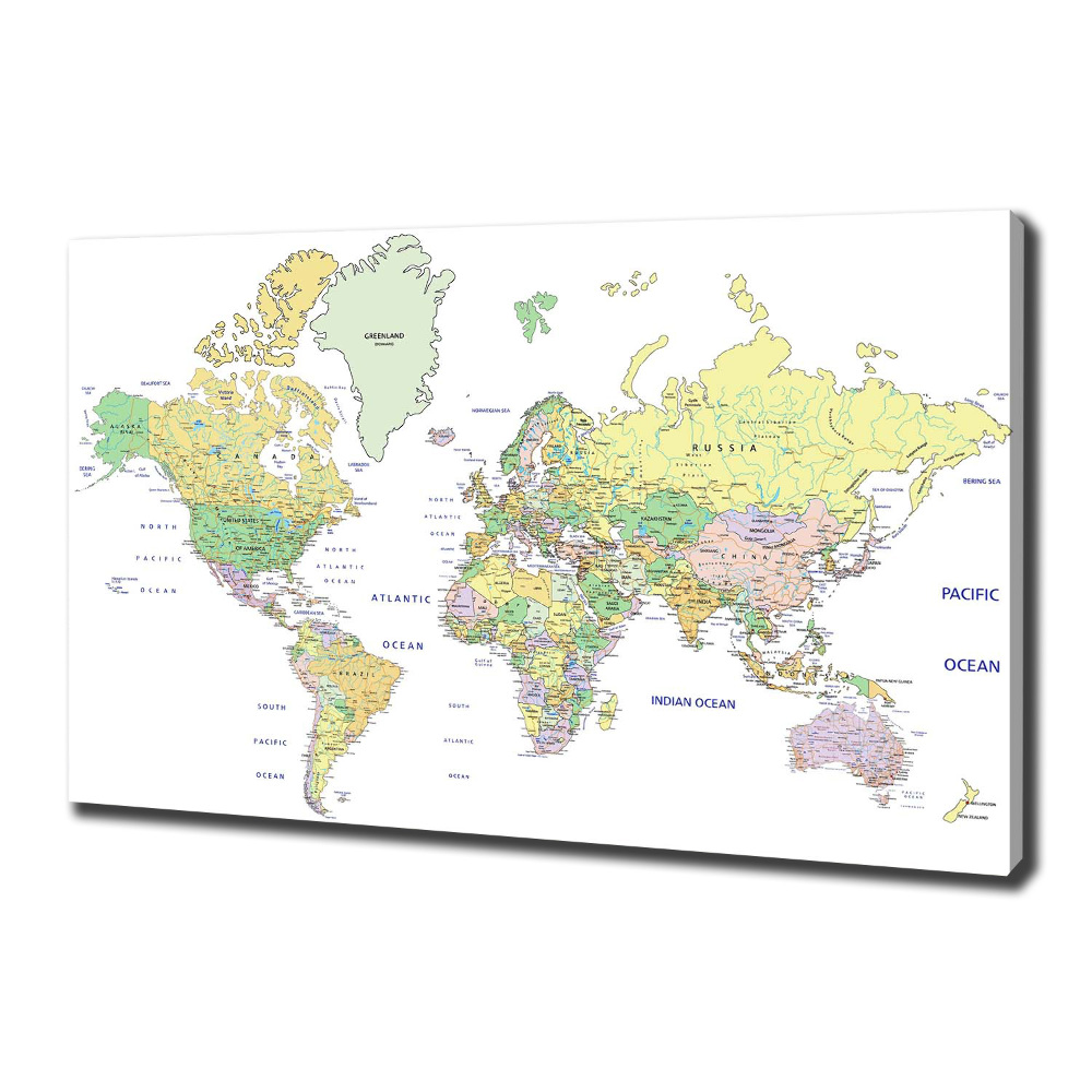 Foto obraz canvas Mapa świata