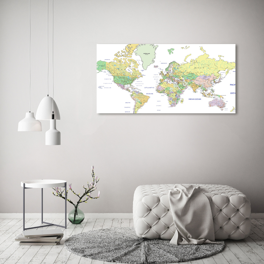 Foto obraz canvas Mapa świata