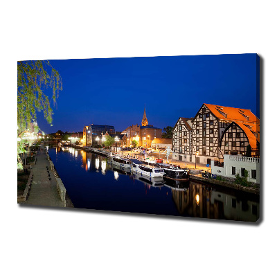 Foto obraz na płótnie Bydgoszcz nocą