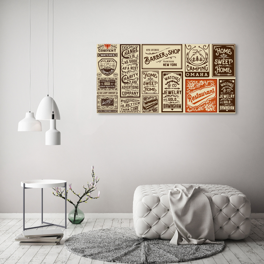 Foto obraz na płótnie Reklamy i etykiety
