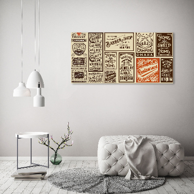 Foto obraz na płótnie Reklamy i etykiety
