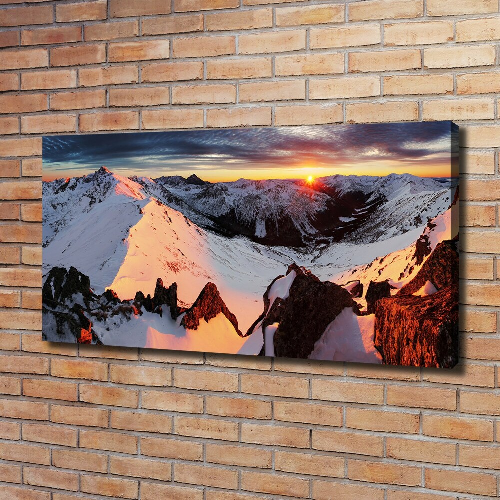 Foto obraz canvas Góry zimą